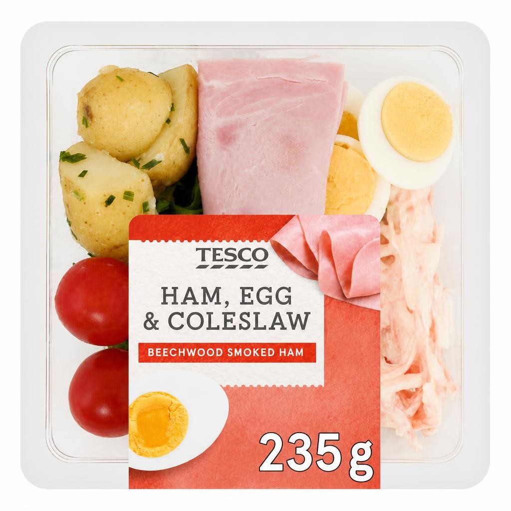 Tesco Ham Egg & Coleslaw Salad 235G