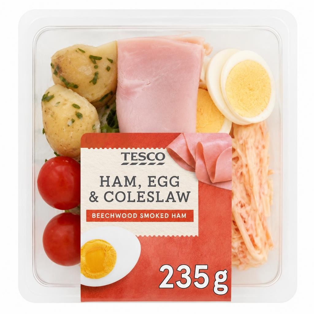 Tesco Ham Egg & Coleslaw Salad 235G
