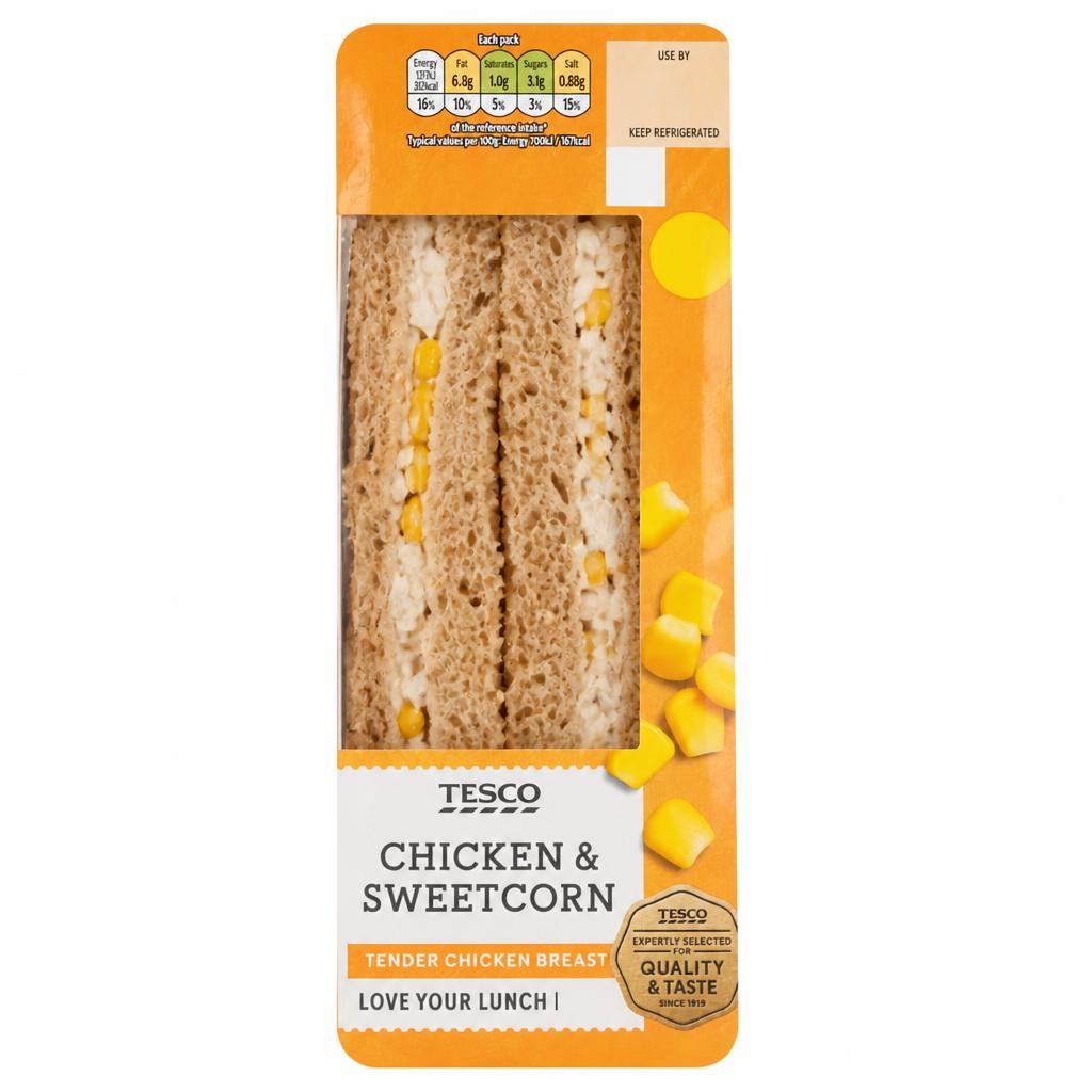 Tesco Chicken & Sweetcorn Sandwich