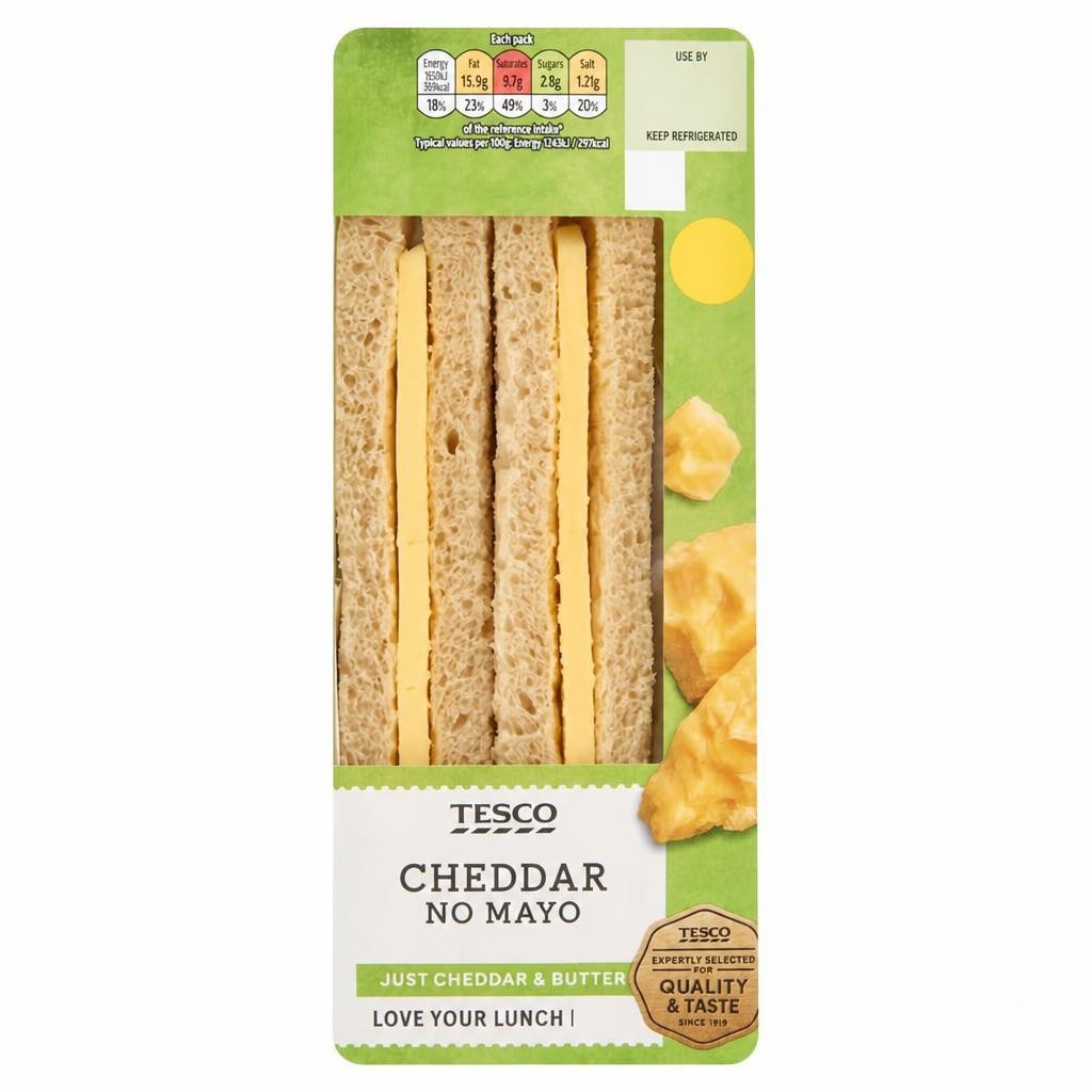 Tesco Cheese Sandwich No Mayonnaise