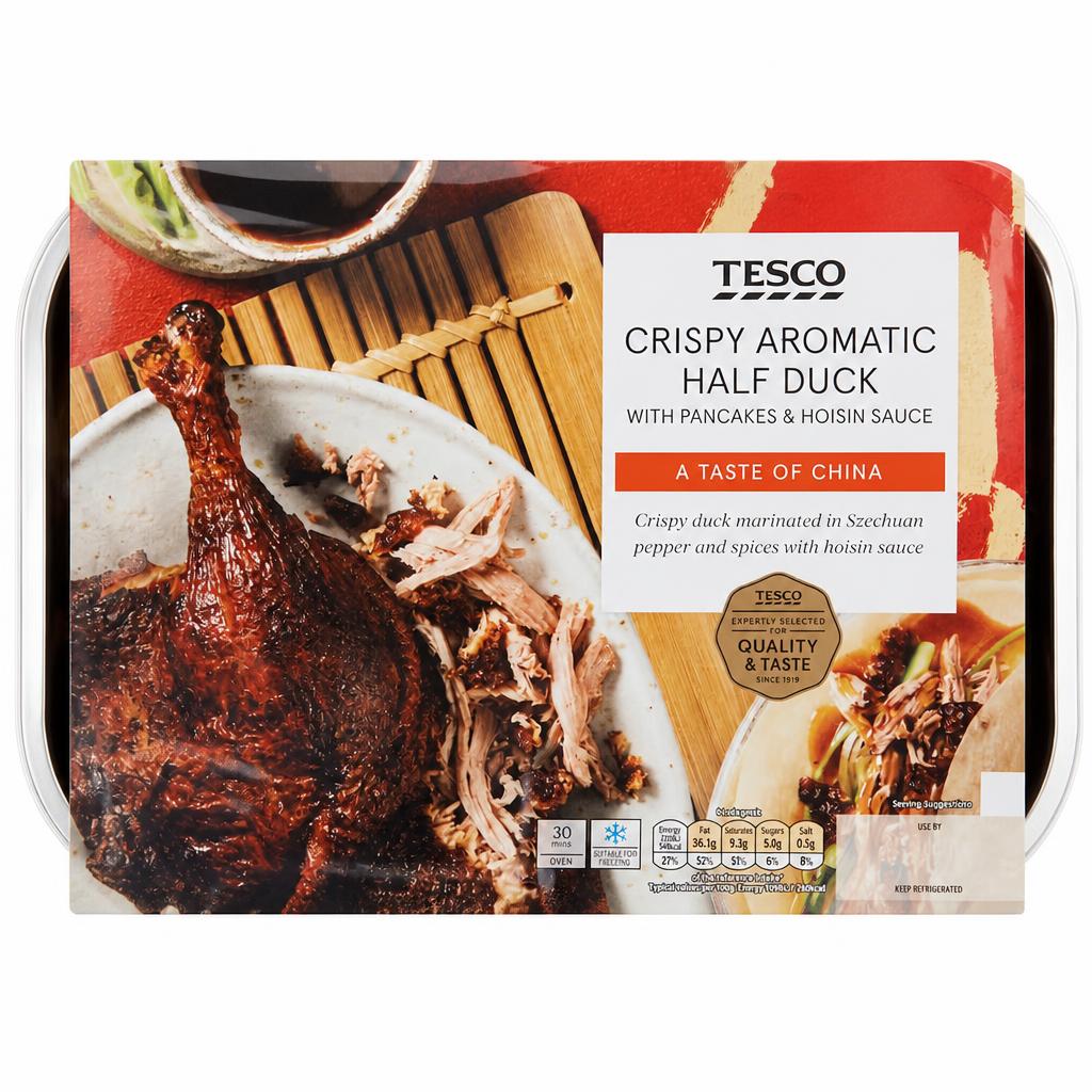 Tesco Crispy Aromatic Half Duck 510G