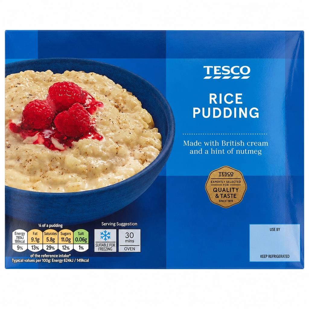 Tesco Creamy Rice Pudding 500G