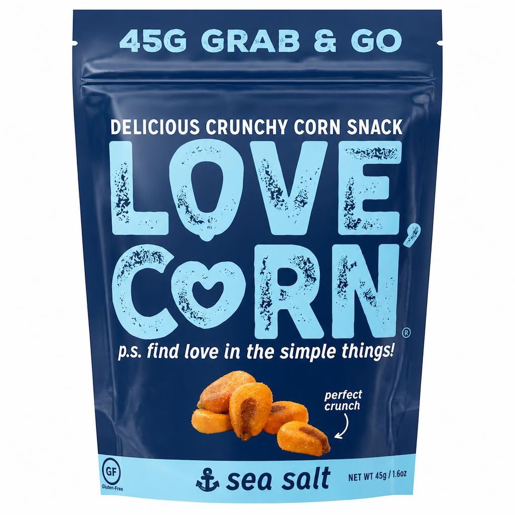 Love,Corn Sea Salt Roasted Corn Snack 45G
