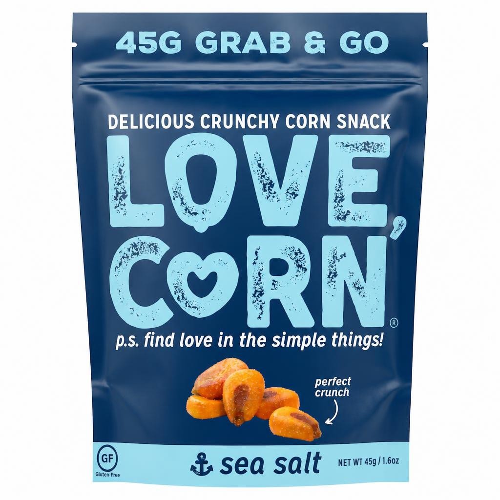 Love,Corn Sea Salt Roasted Corn Snack 45G