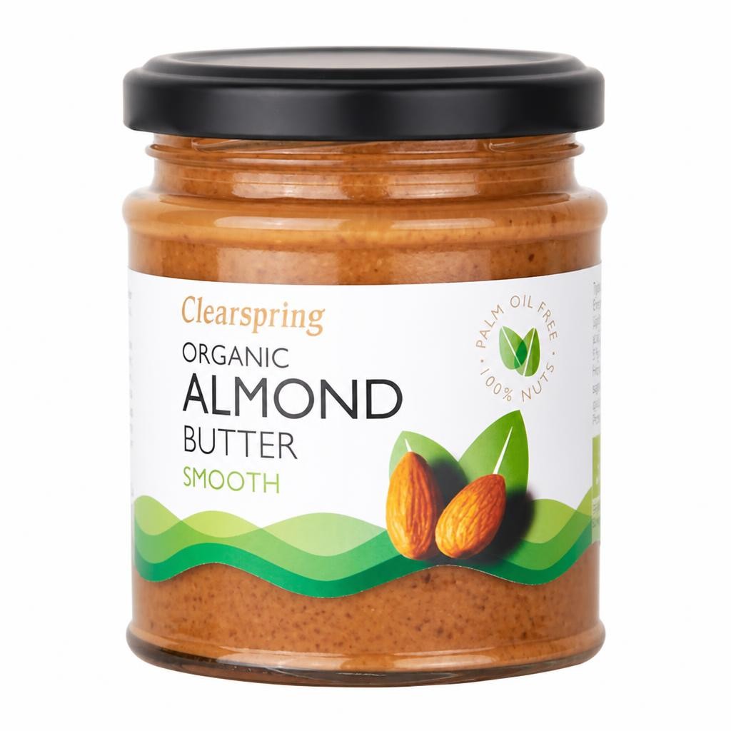 Organic Smooth Almond Butter 170g (Clearspring)