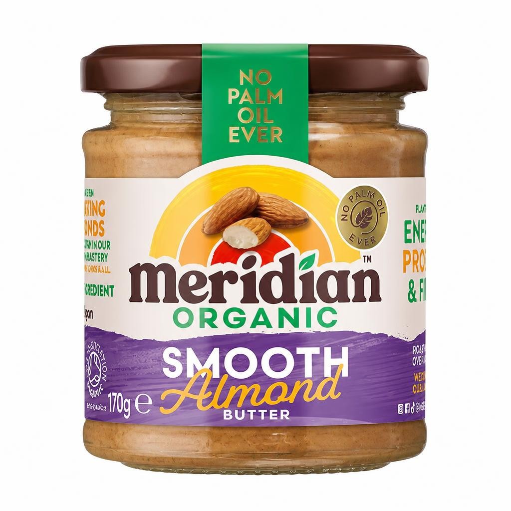Organic Smooth Almond Butter 170g (Meridian)