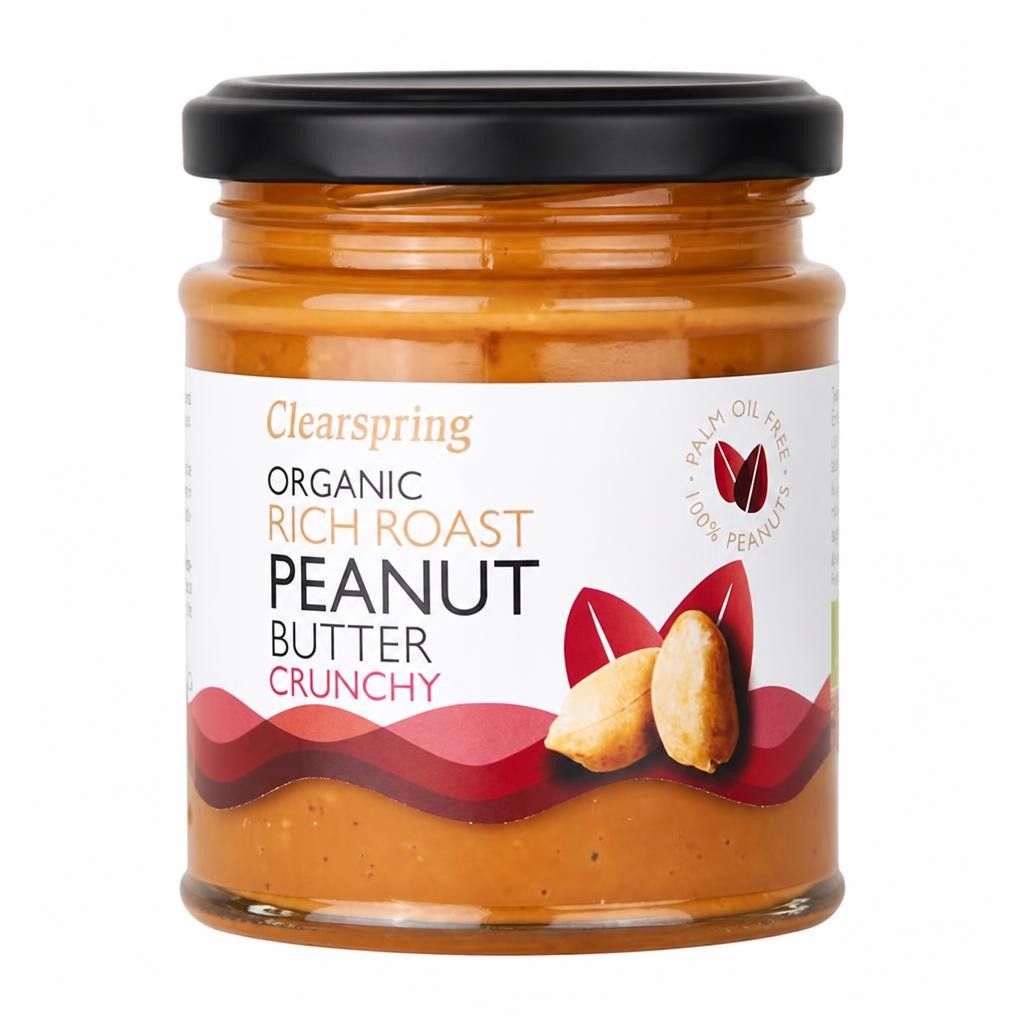 Organic Rich Roast Crunchy Peanut Butter 170g (Clearspring)