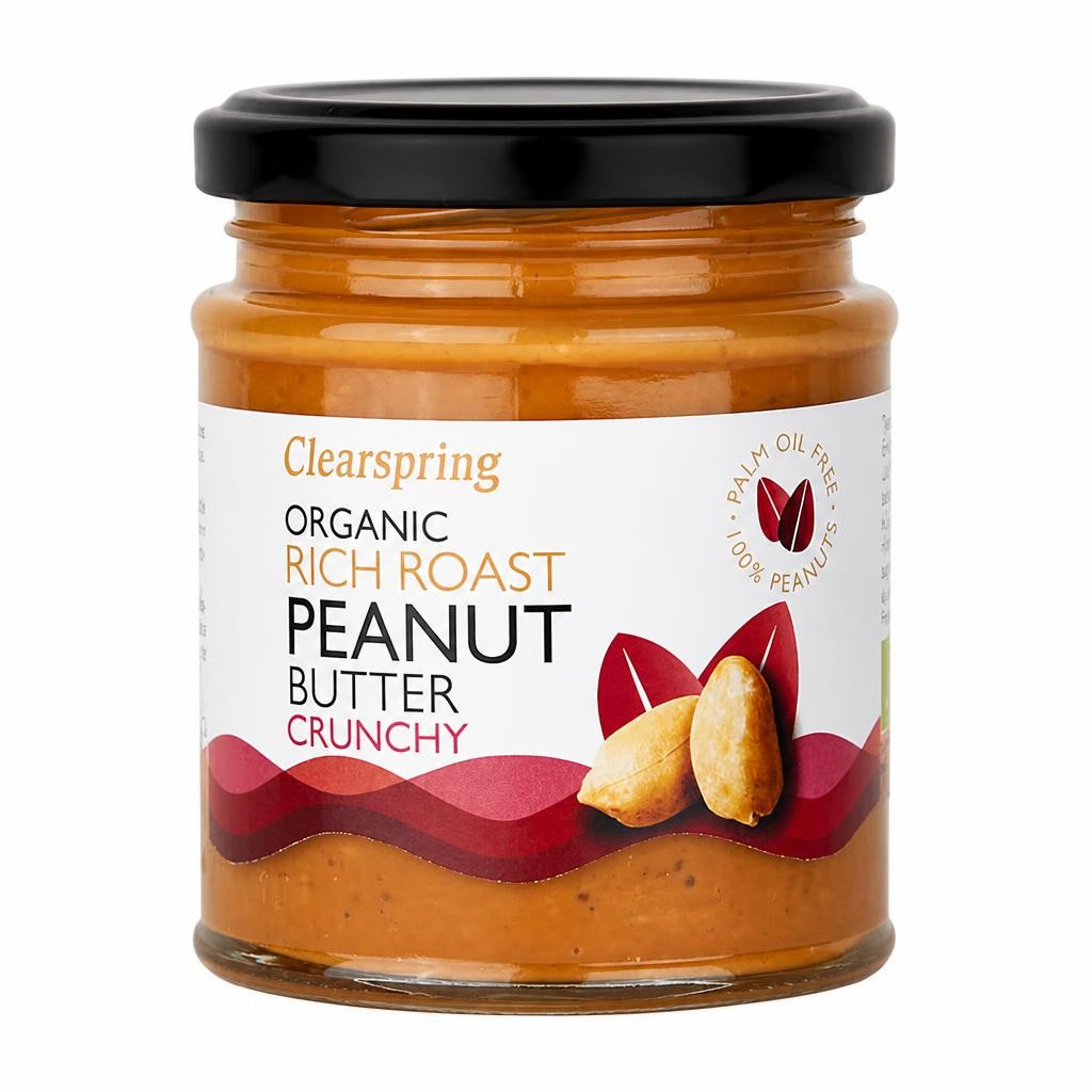 Organic Rich Roast Crunchy Peanut Butter 170g (Clearspring)
