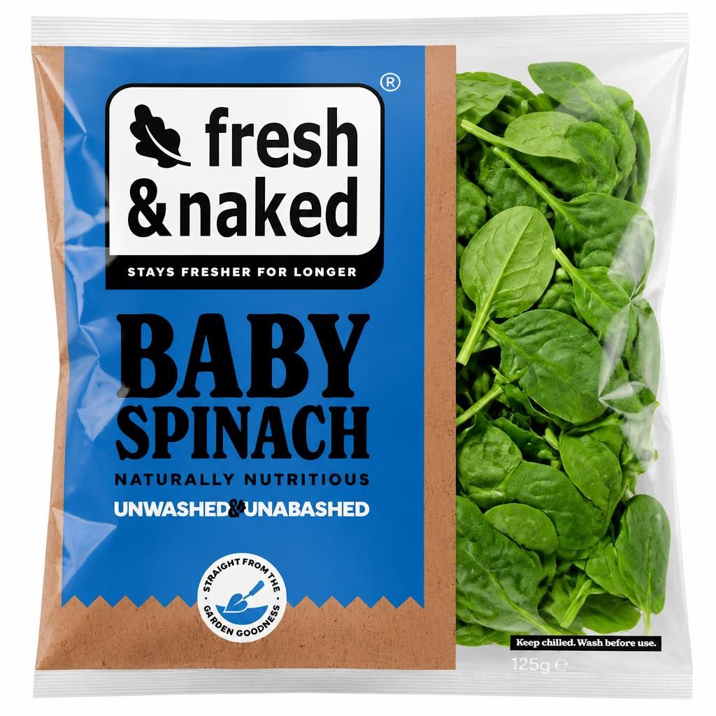 Fresh & Naked Spinach 125G