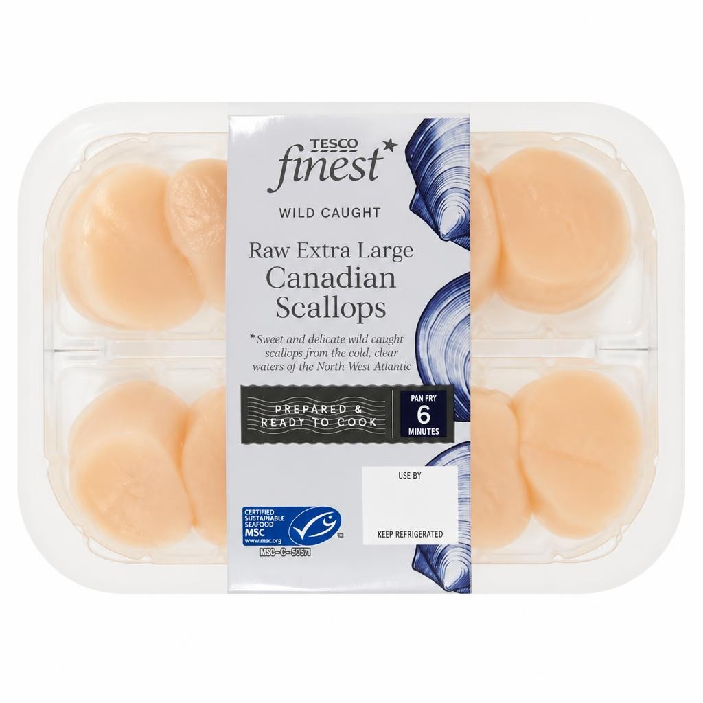 Tesco Finest Raw Extra Large Scallops 120G
