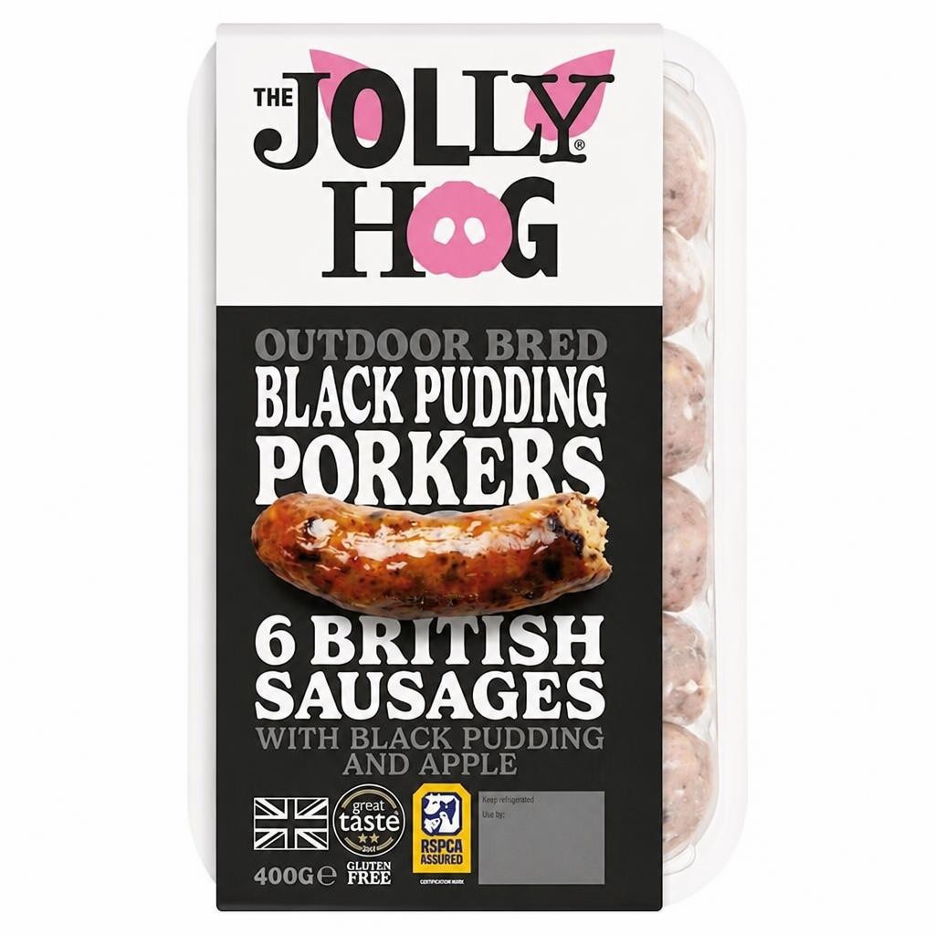 Jolly Hog Porky Black Sausages 400G