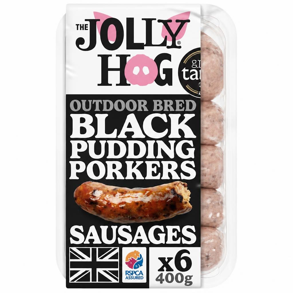 Jolly Hog Porky Black Sausages 400G