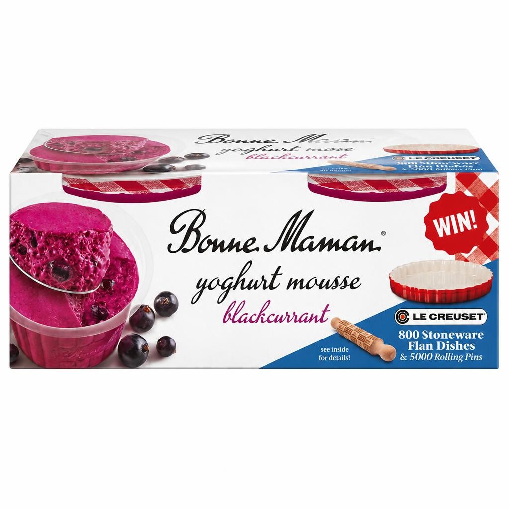 Bonne Maman Blackcurrant Mousse 2 x 70g