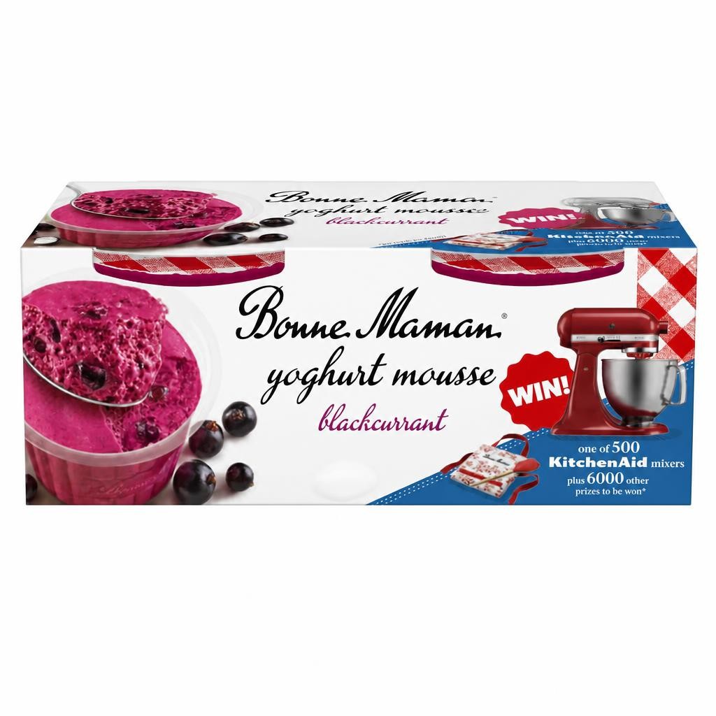 Bonne Maman Blackcurrant Mousse 2 x 70g