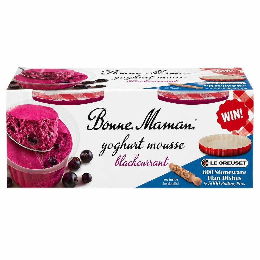 Bonne Maman Blackcurrant Mousse 2 x 70g