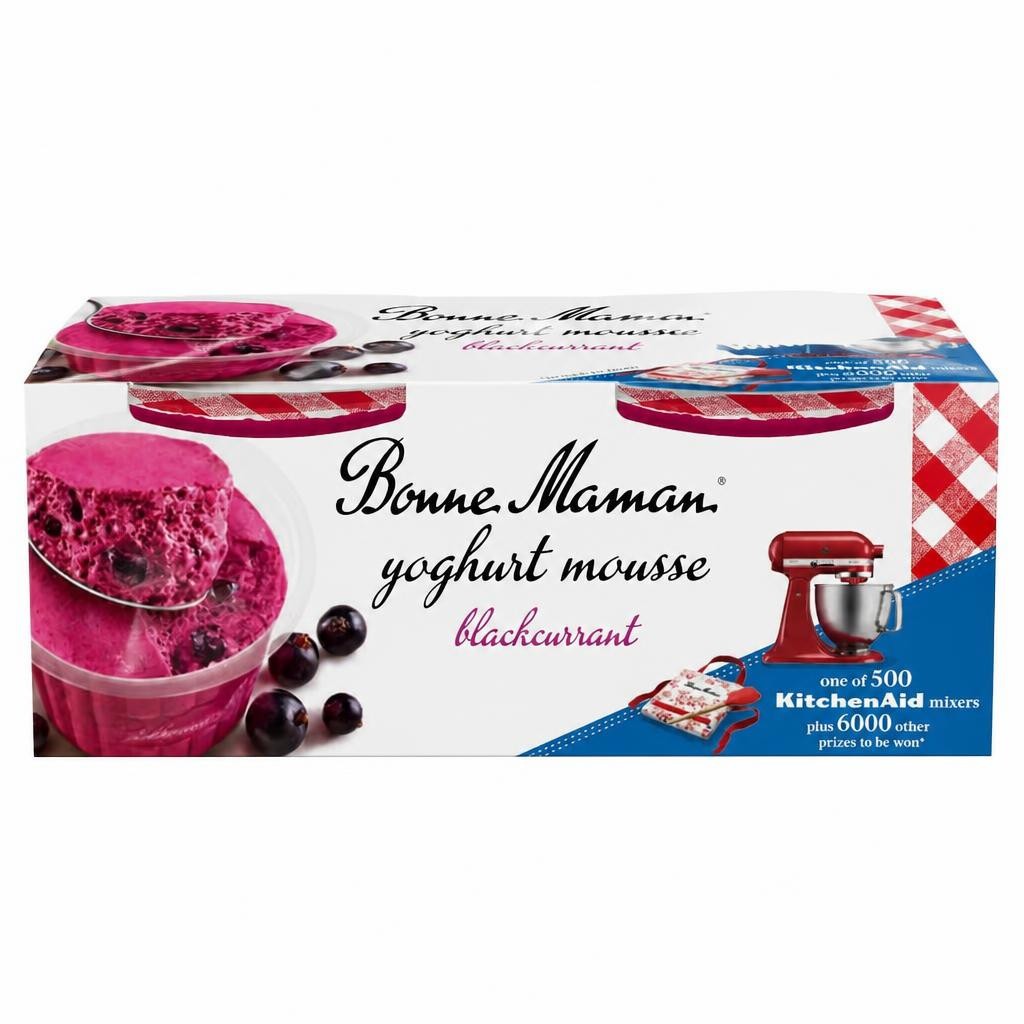 Bonne Maman Blackcurrant Mousse 2 x 70g