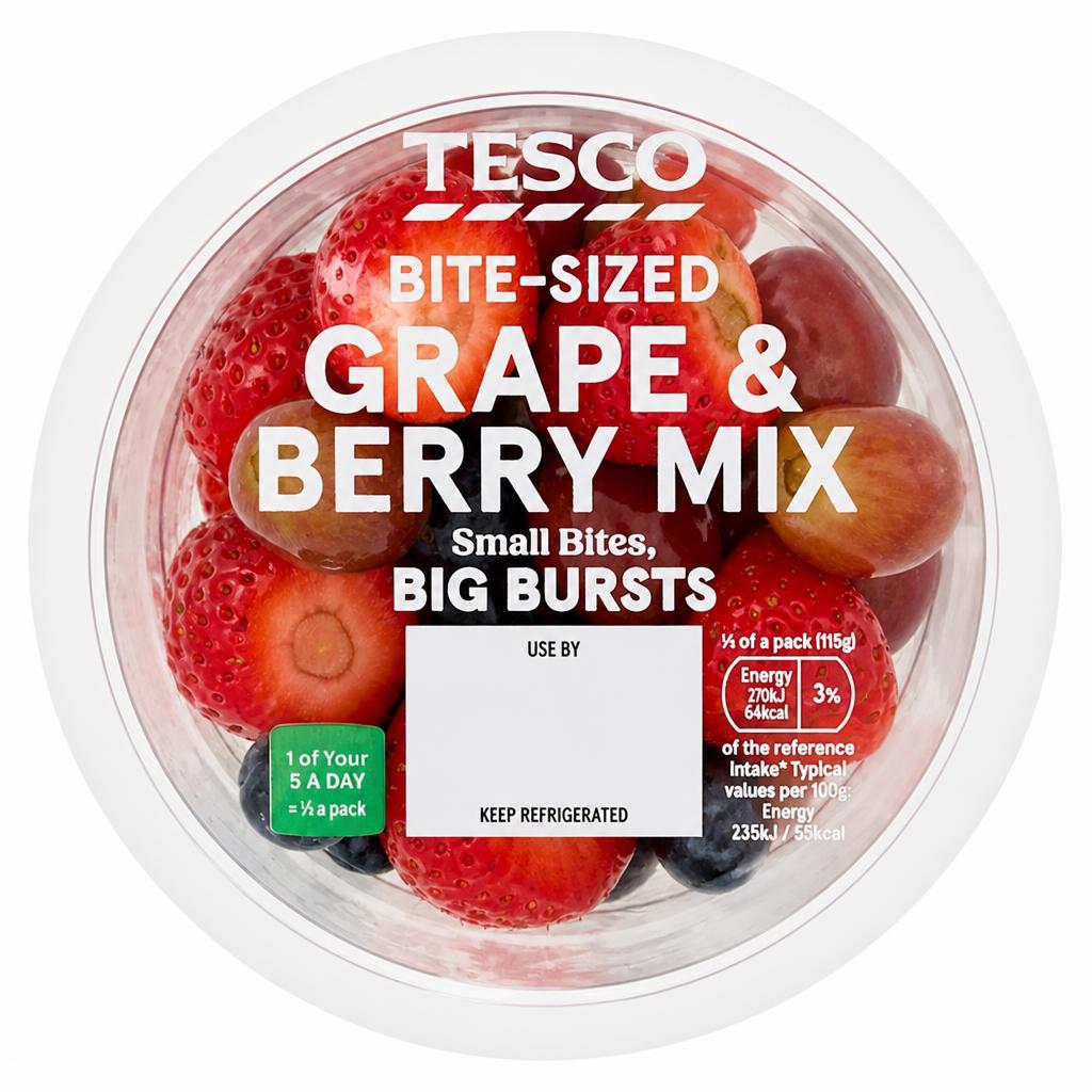 Tesco Grape & Berry Medley 230G