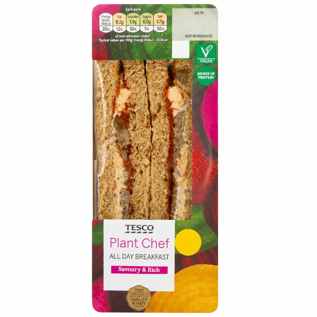 Tesco Plant Chef All Day Breakfast Sandwich