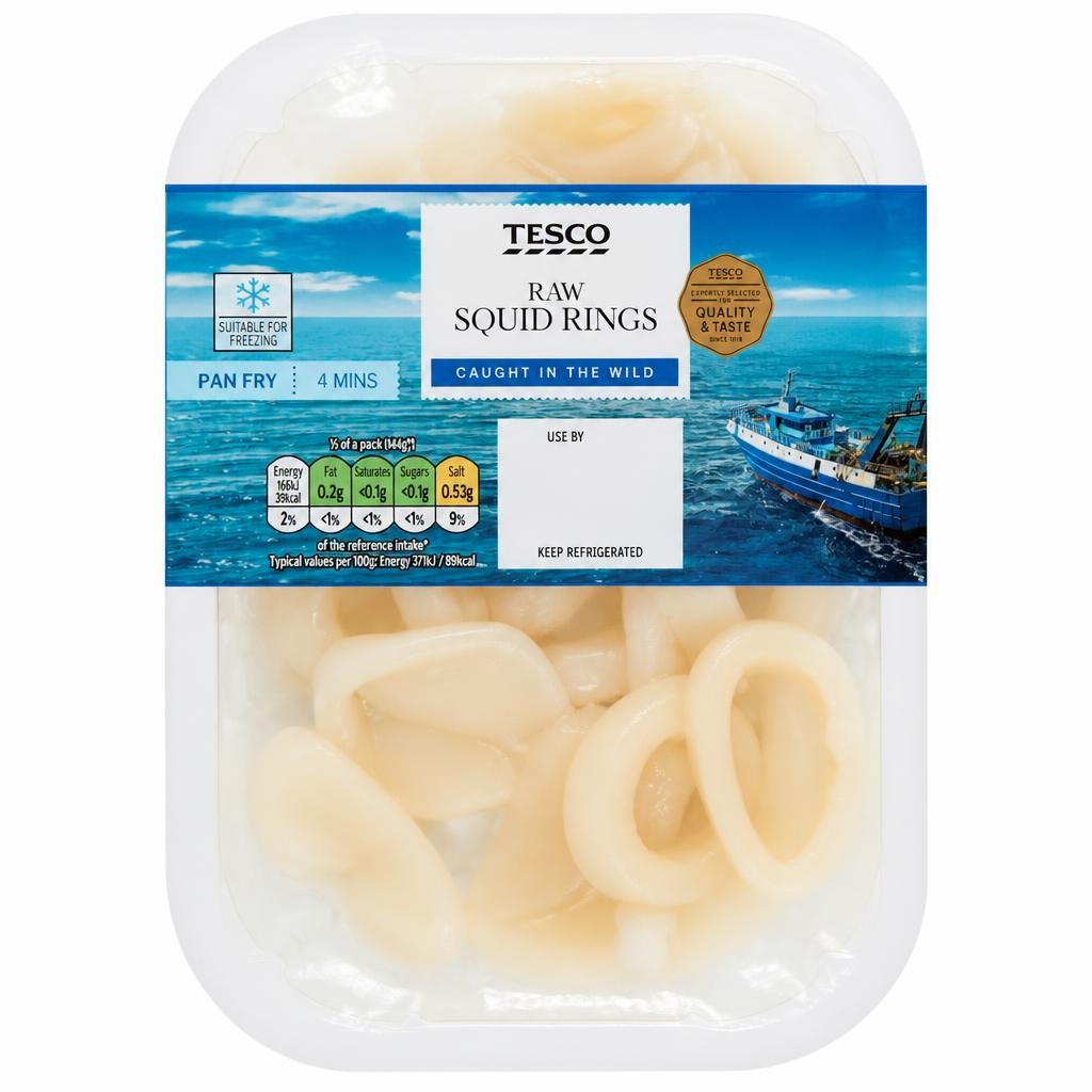 Tesco Raw Squid Rings 150G
