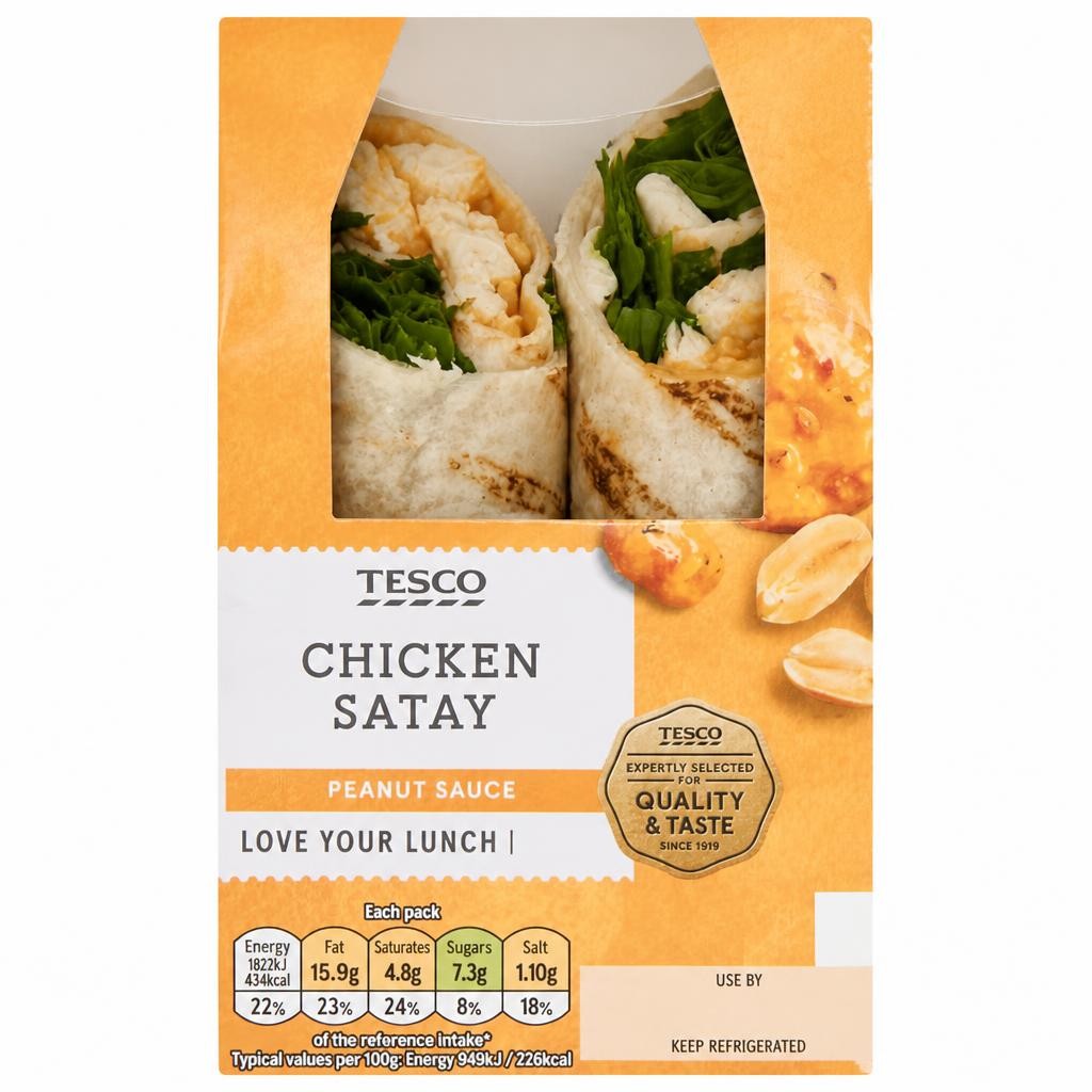 Tesco Chicken Peanut Satay Wrap
