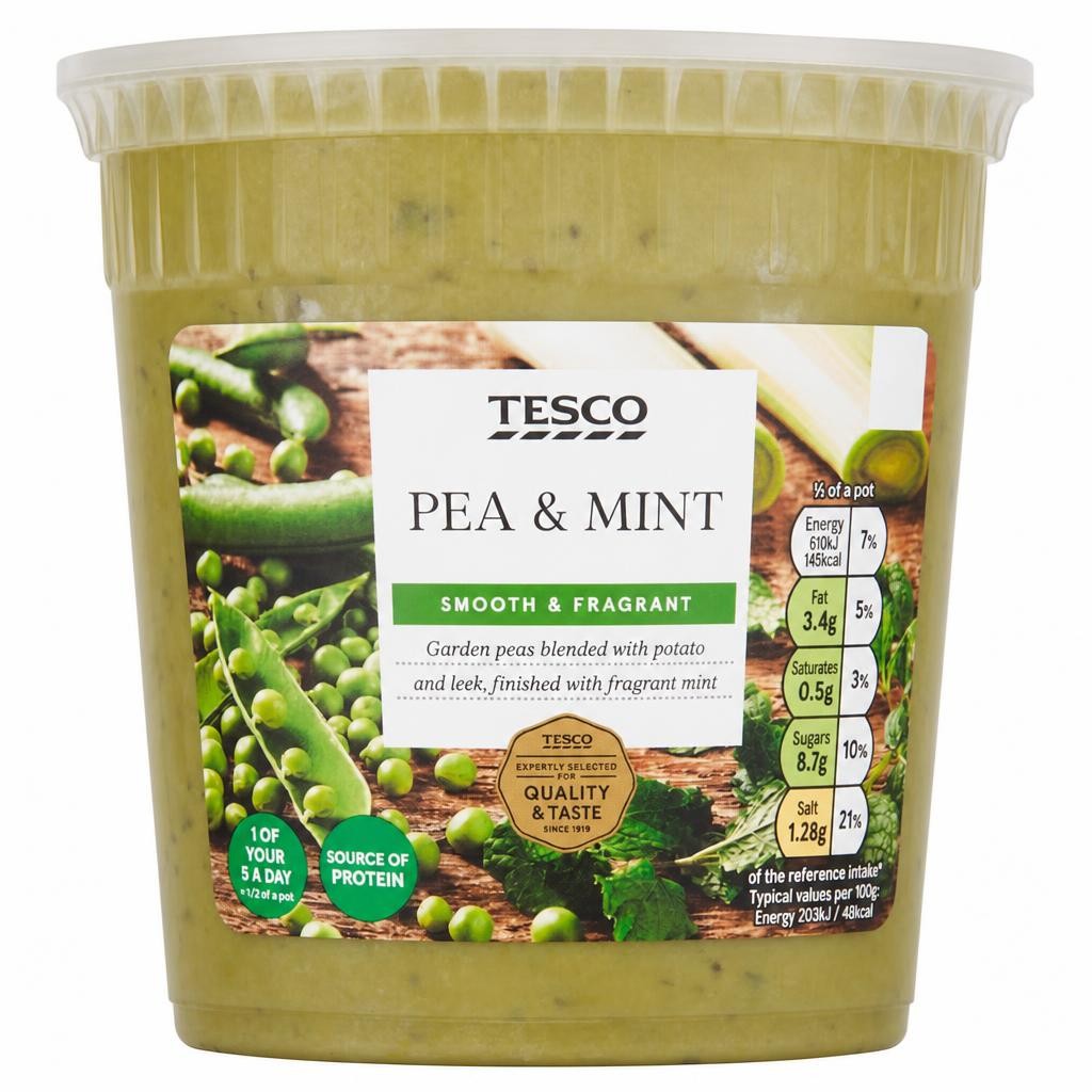 Tesco Pea & Mint Soup 600G