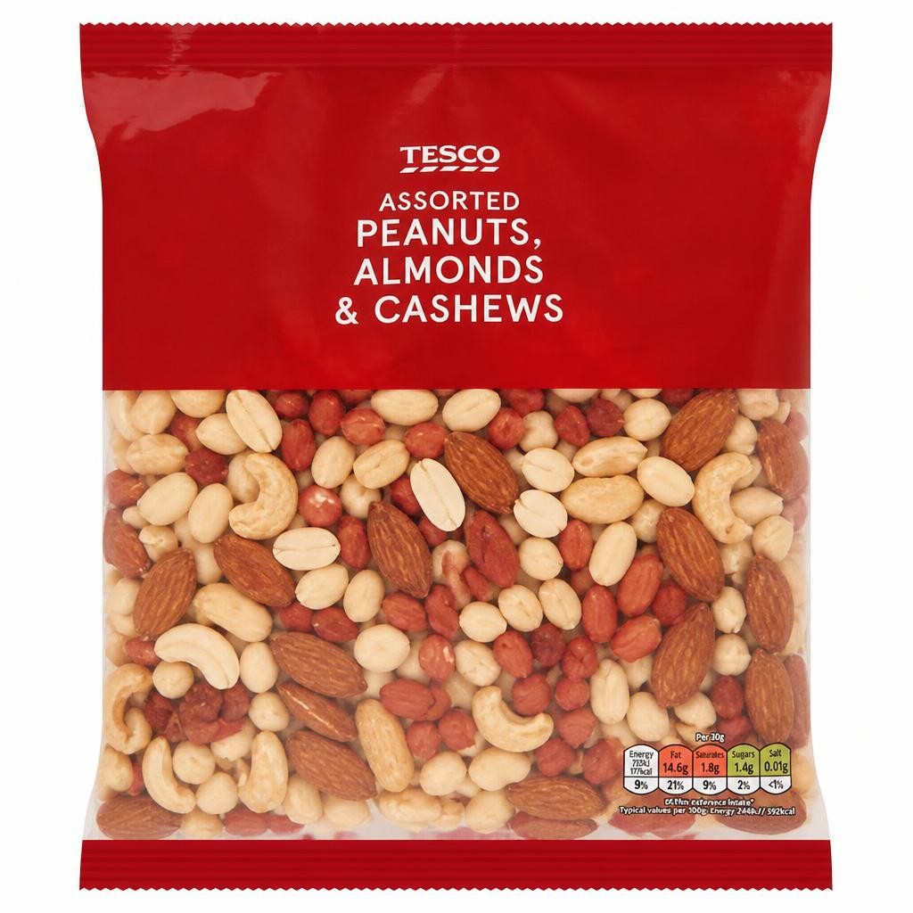 Tesco Peanuts, Almond & Cashews Mix 600G