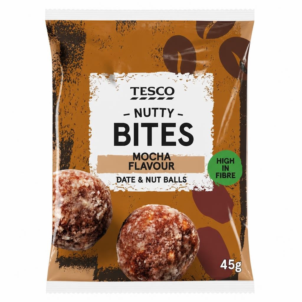 Tesco Nutty Bites Mocha Flavour 45G