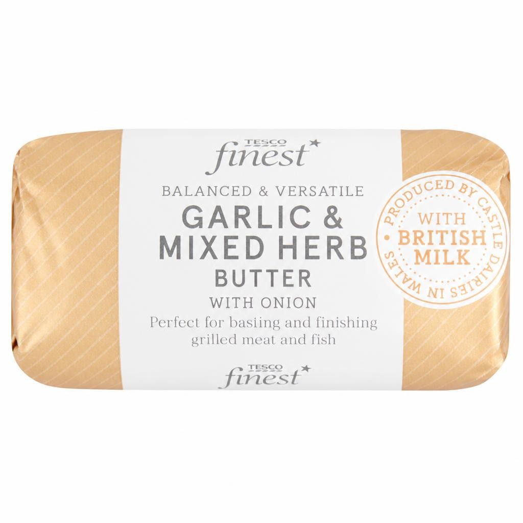 Tesco Finest Garlic & Mixed Herb Butter With Onion 90g