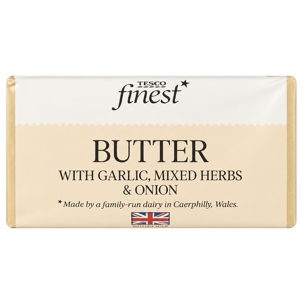 Tesco Finest Butter with Garlic, Herb & Onion 90g