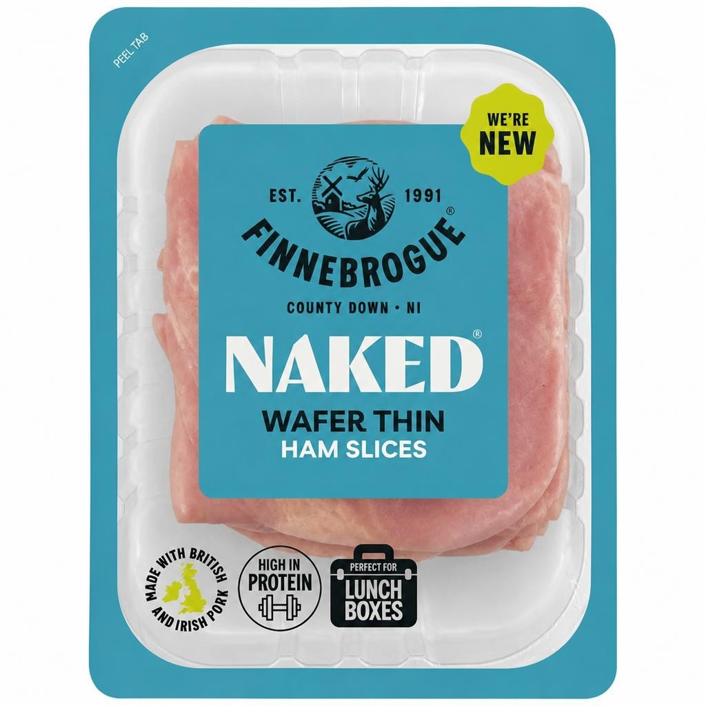 Finnebrogue Naked Wafer Thin Ham Slices 200g