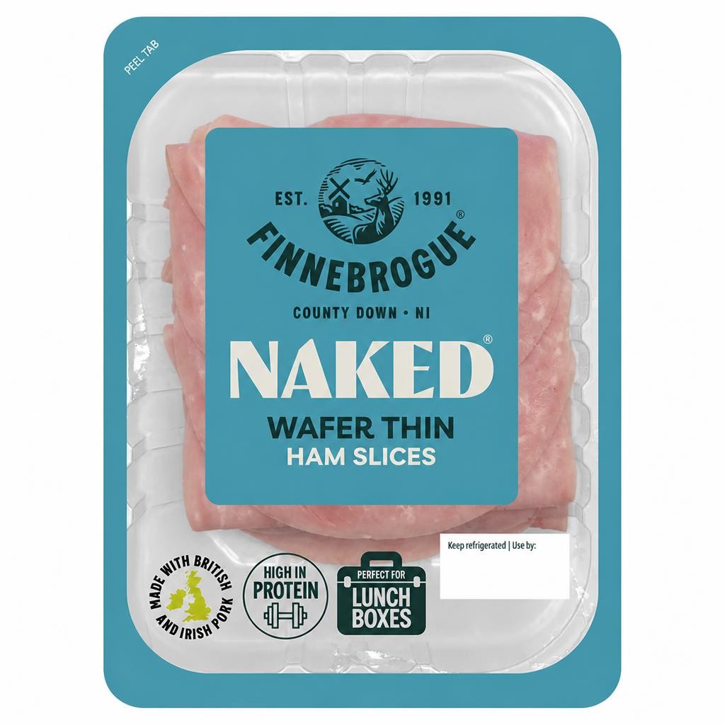 Finnebrogue Naked Wafer Thin Ham Slices 200g