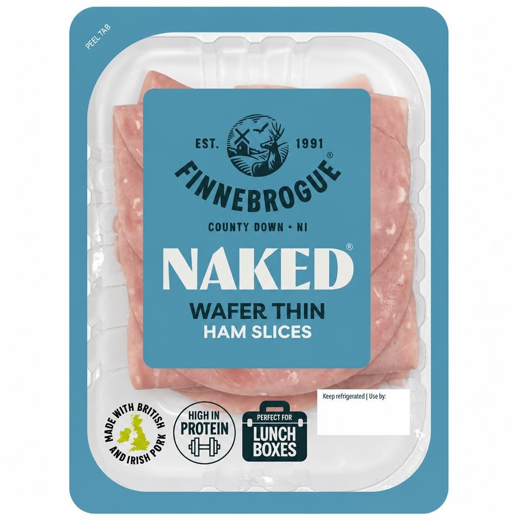 Finnebrogue Naked Wafer Thin Ham Slices 200g