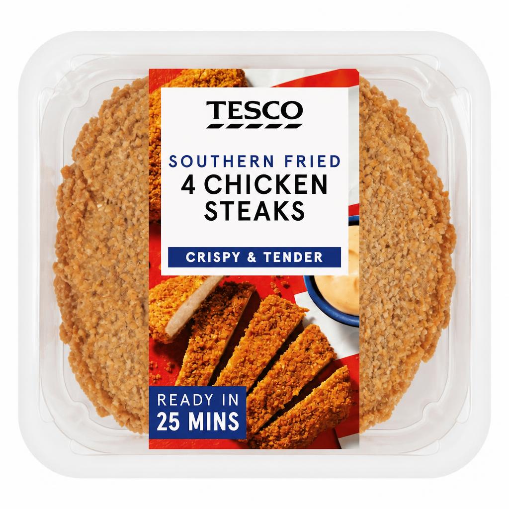 Tesco Southern Fried Chicken Steaks 4 Pack 505g