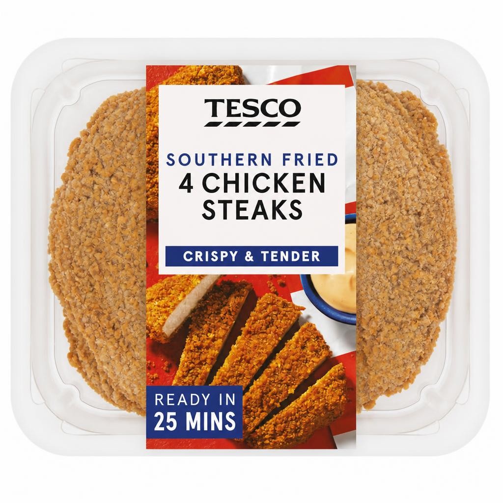 Tesco Southern Fried Chicken Steaks 4 Pack 505g