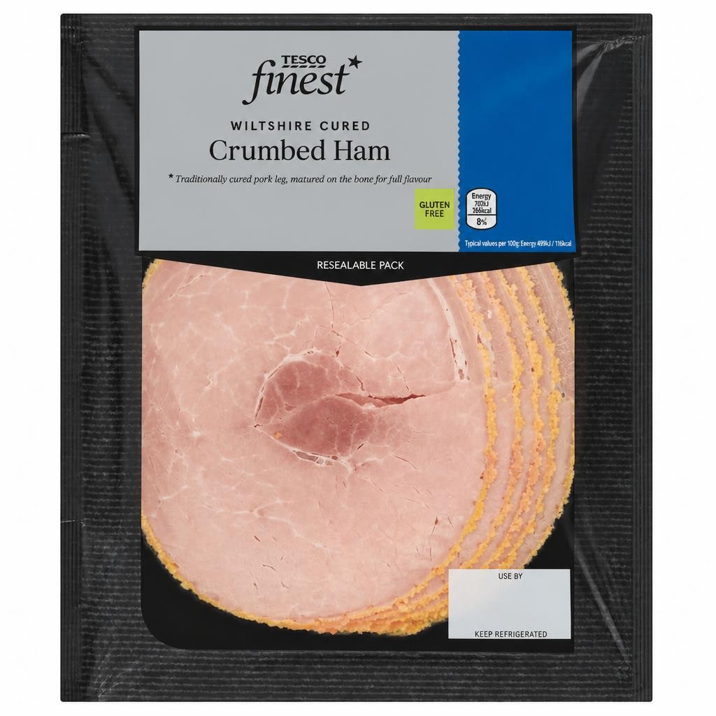 Tesco Finest Crumbed Wiltshire Cured Ham 120g