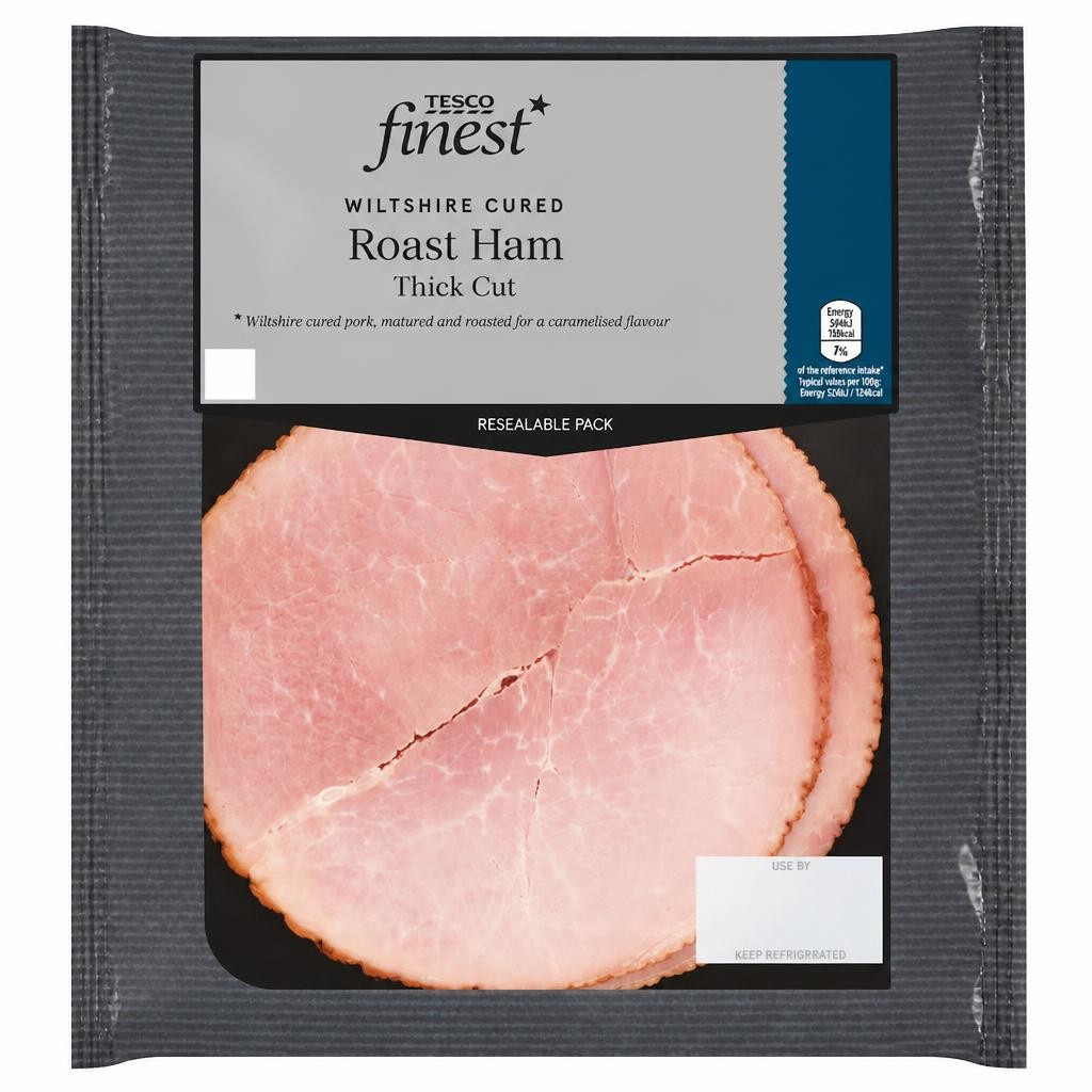 Tesco Finest 2 Thick Whole Slices Roast Ham 120g