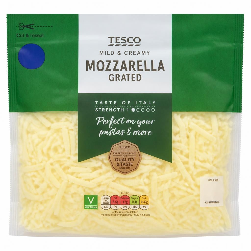 Tesco Mozzarella Grated 500g