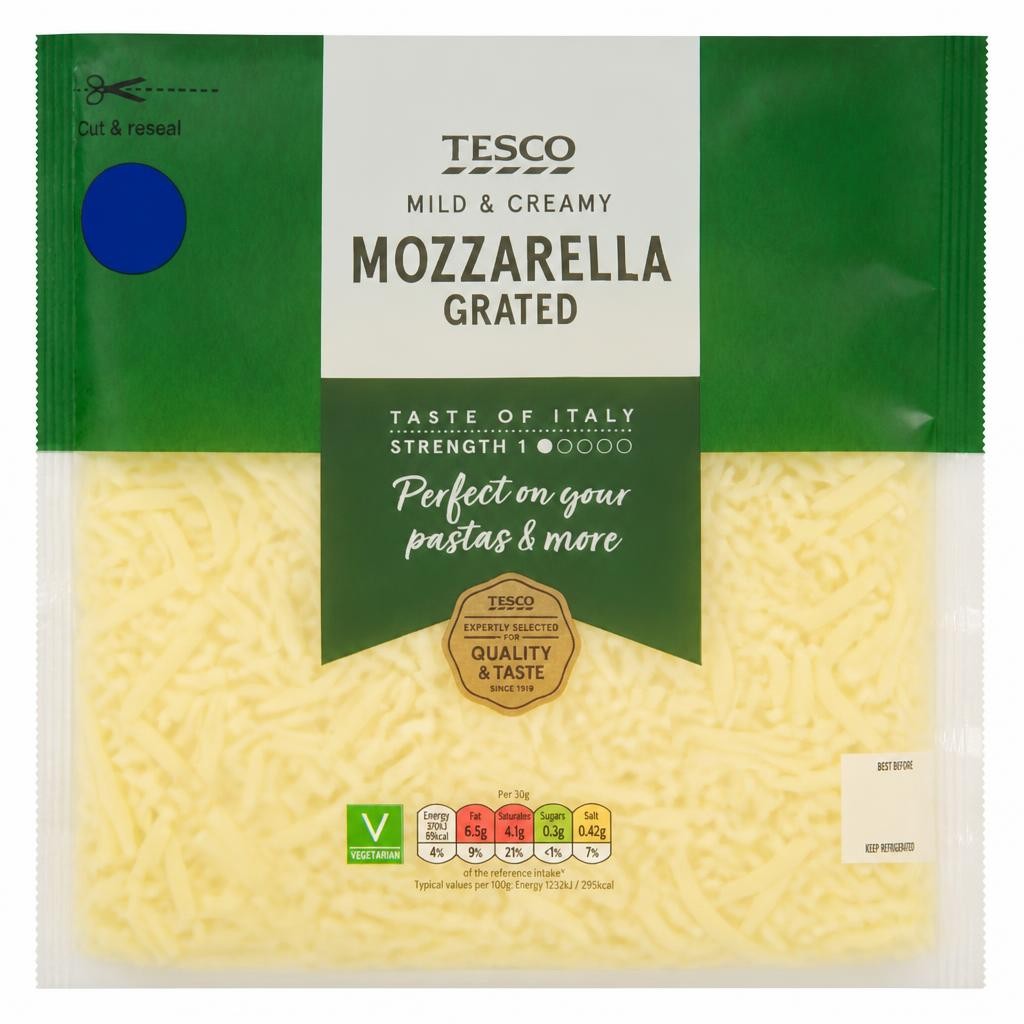 Tesco Mozzarella Grated 500g