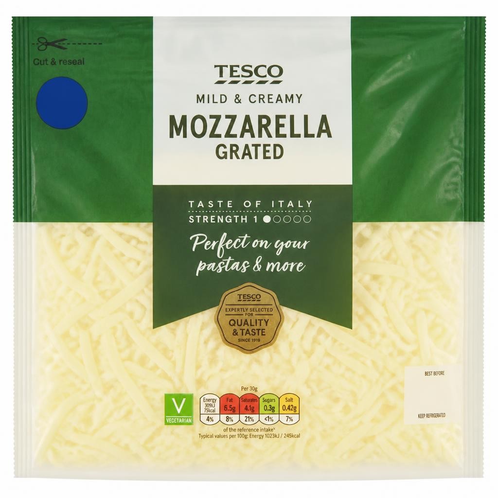 Tesco Mozzarella Grated 500g