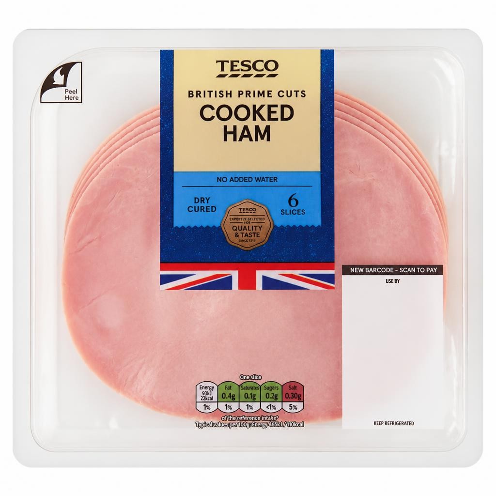 Tesco British Cooked Ham Slices 120g