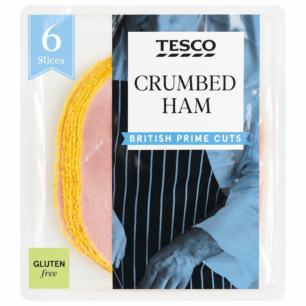 Tesco British Crumbed Ham Slices 120g