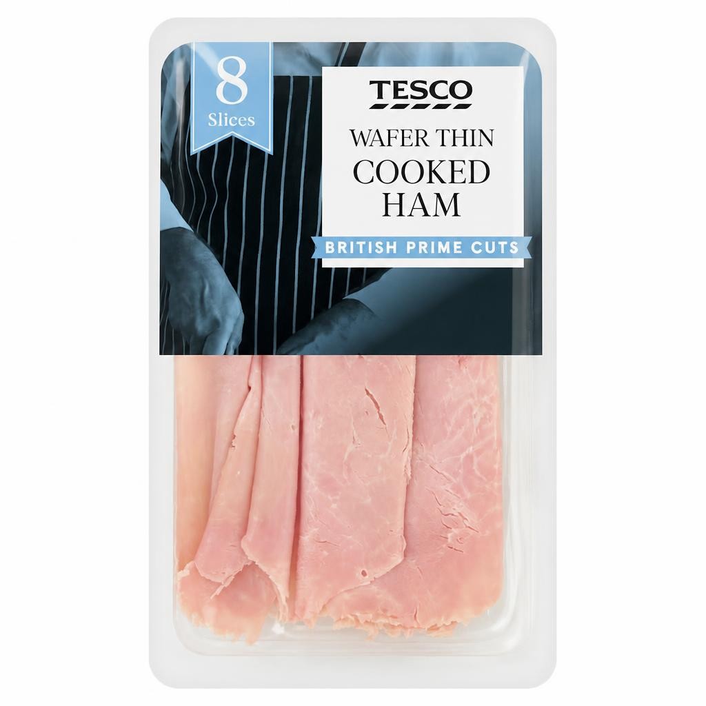 Tesco British Wafer Thin Cooked Ham Slices 120g