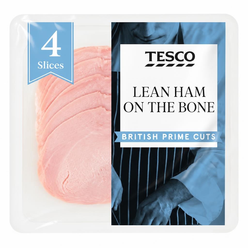Tesco British Lean Ham on the Bone Slices 120g