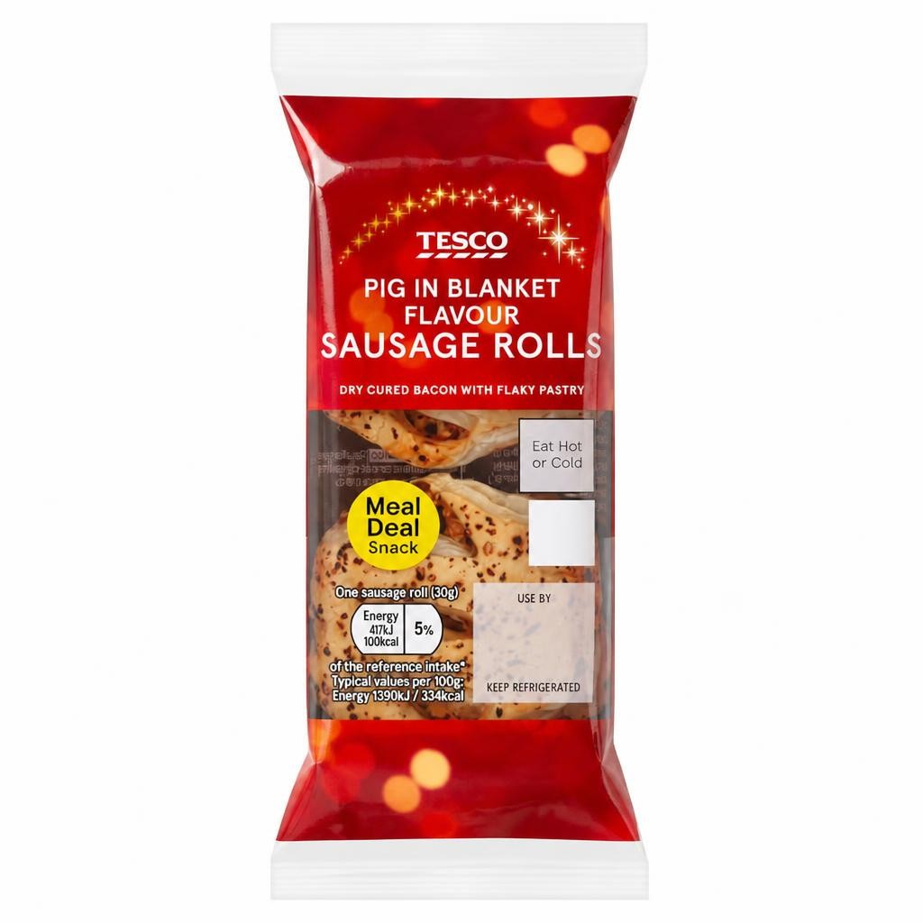 Tesco Pigs In Blanket Sausage Rolls 60g