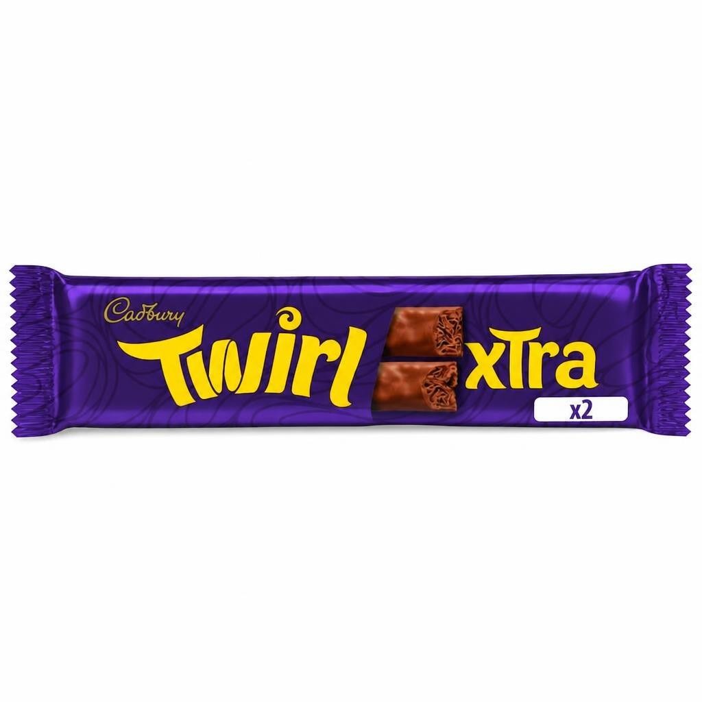 Cadbury Twirl Xtra Chocolate Duo Bars 54G