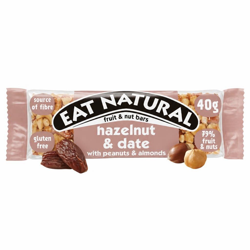 Eat Natural Hazelnut & Date Fruit & Nut Bars with Peanuts & Almonds 40g