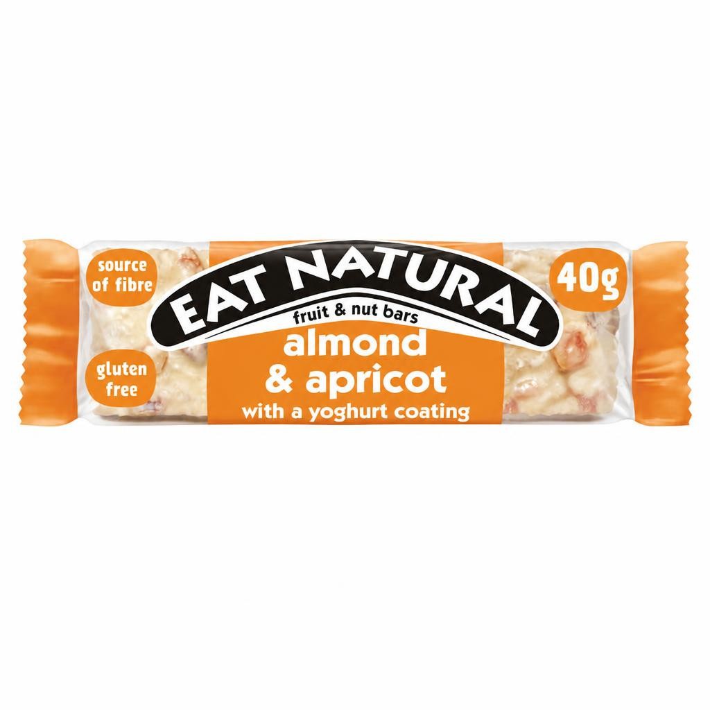 Eat Natural Almond & Apricot Fruit & Nut Bars with a Yoghurt Coating 40g