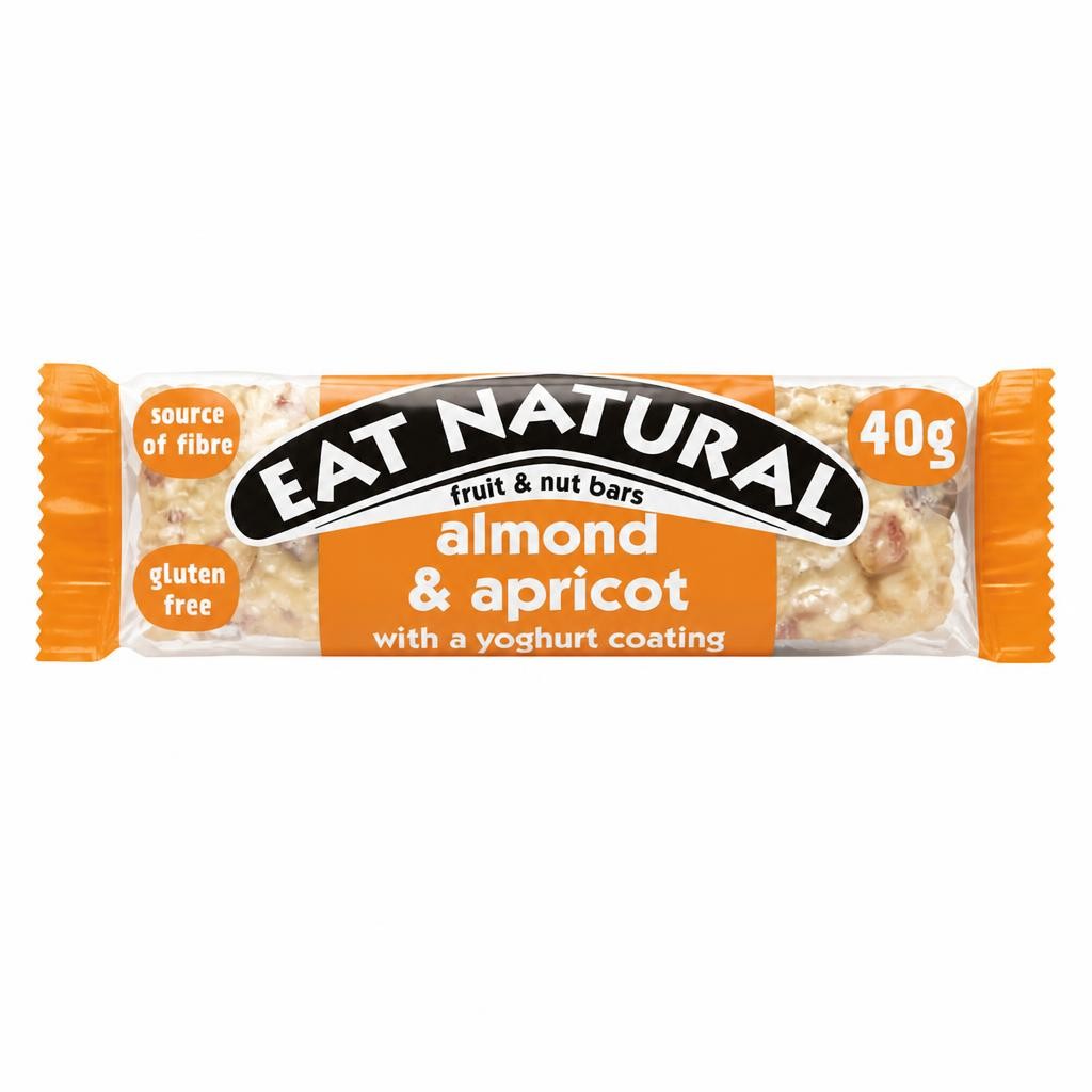 Eat Natural Almond & Apricot Fruit & Nut Bars with a Yoghurt Coating 40g