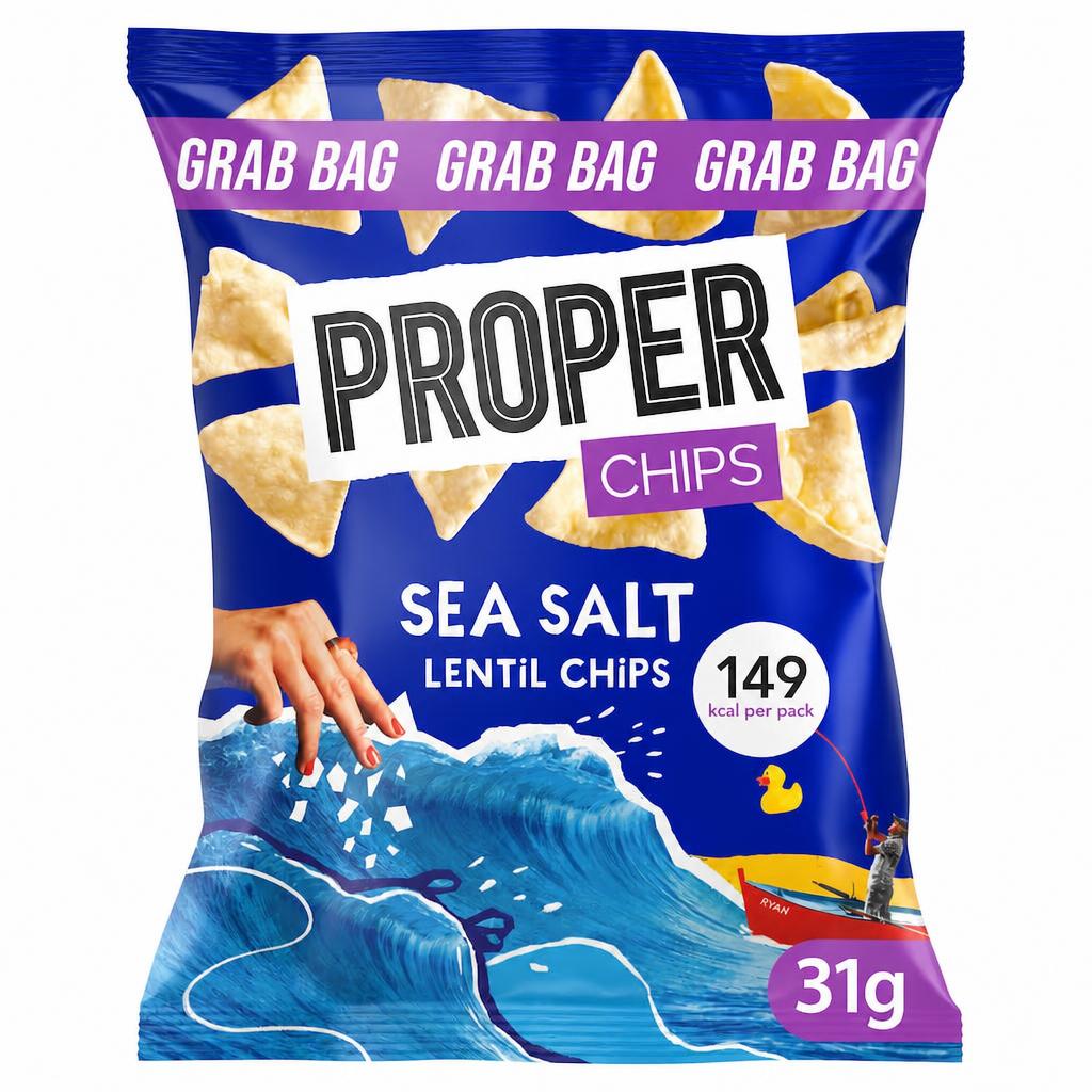 Proper Sea Salt Lentil Chips 31g