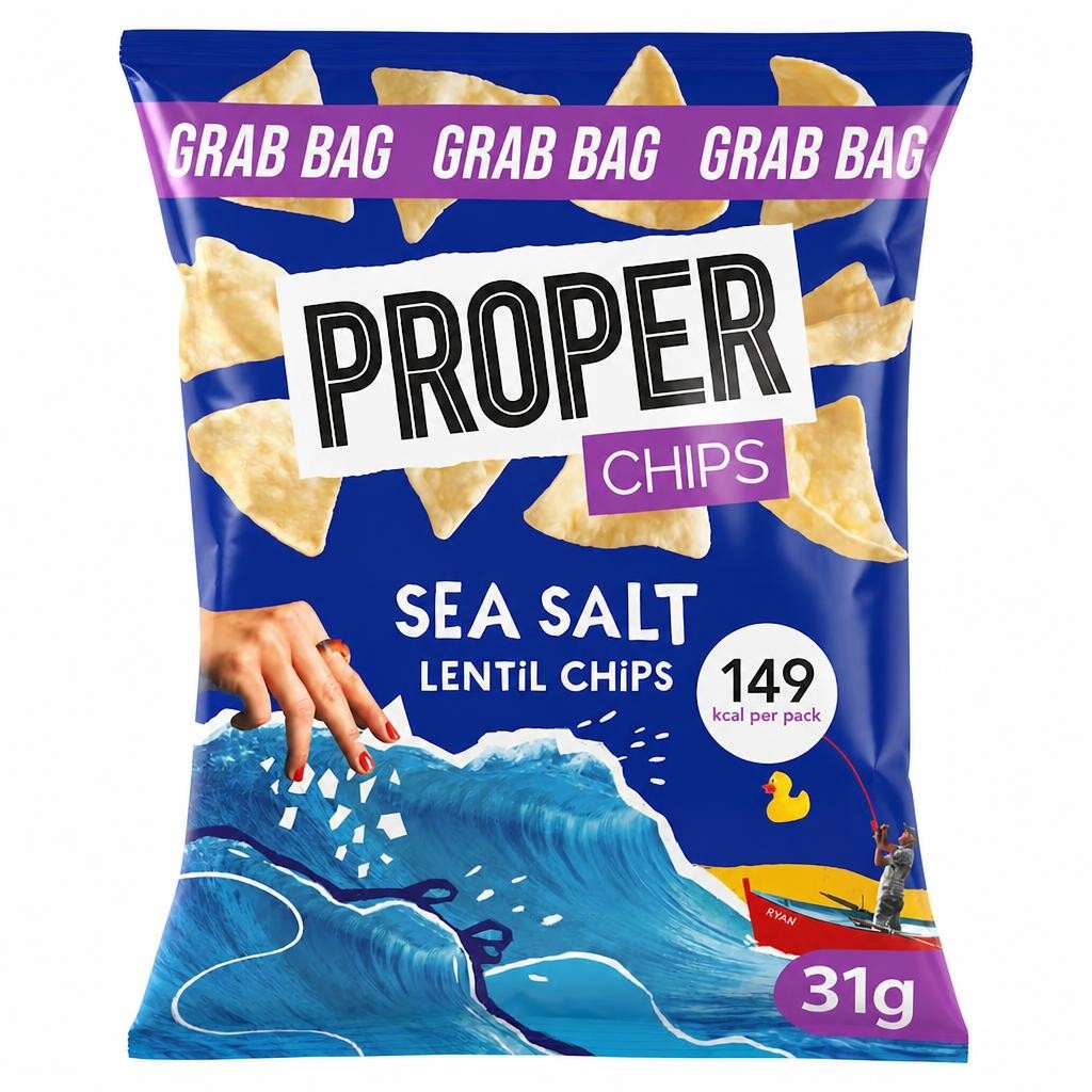 Proper Sea Salt Lentil Chips 31g